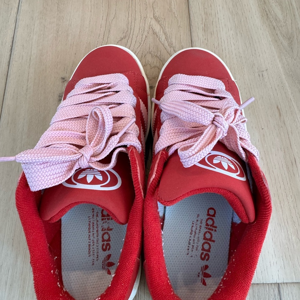 Women’s Adidas Campus Red & Pink Shoe size 7.5 - Picture 4 of 5
